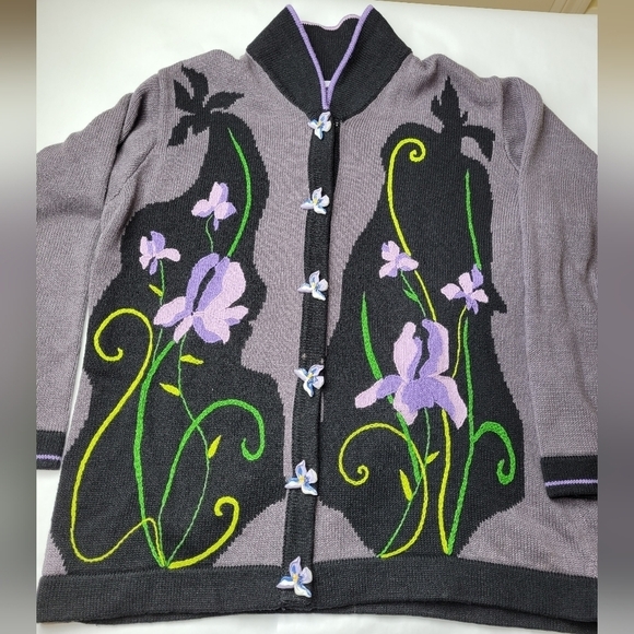Storybook Knits Iris Cardigan Sweater 1X - Picture 1 of 11